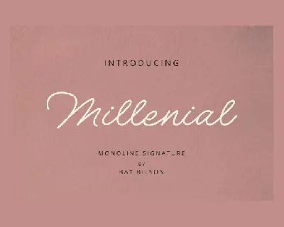 Millenial Script font