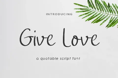 Give Love font
