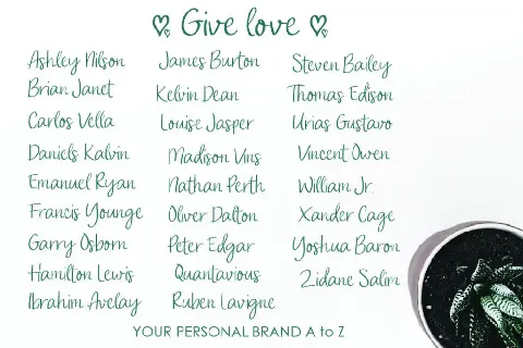 Give Love font