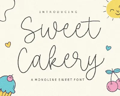 Sweet Cakery font