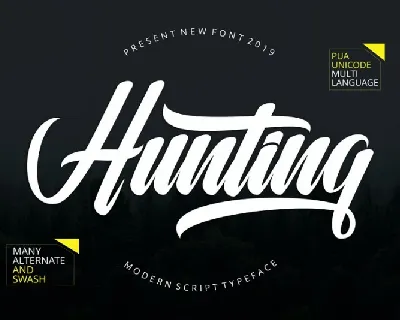 Hunting Script font