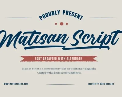 Matisan Script font