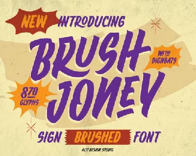 Brush Joney font