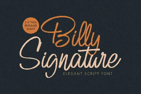 Billy Signature font