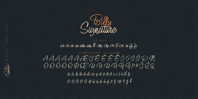 Billy Signature font