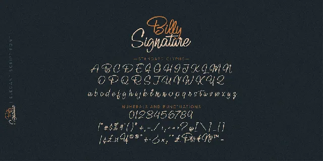 Billy Signature font