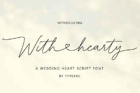 With Hearty font