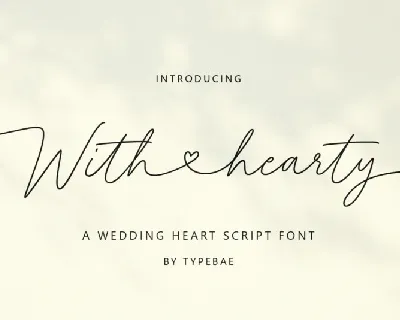 With Hearty font