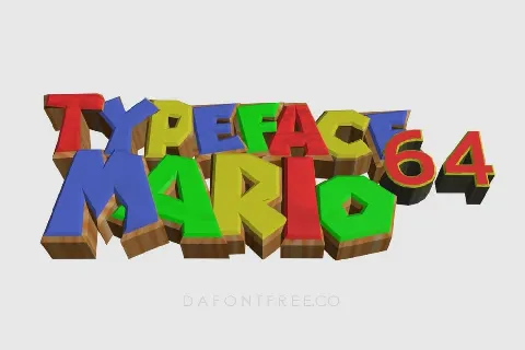Typeface Mario 64 font