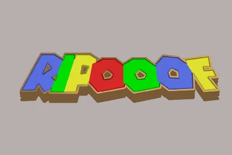 Typeface Mario 64 font