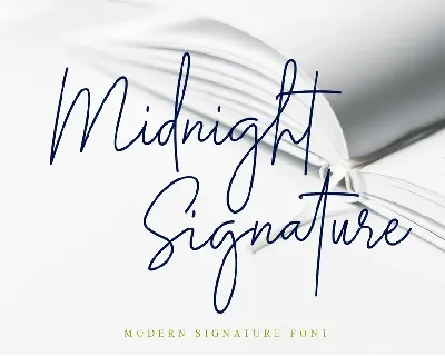 Midnight Signature font