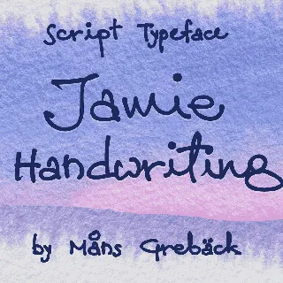 Jamie Handwriting PERSONAL USE font