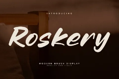 Roskery â€“ Modern Brush Display font