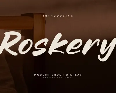 Roskery â€“ Modern Brush Display font