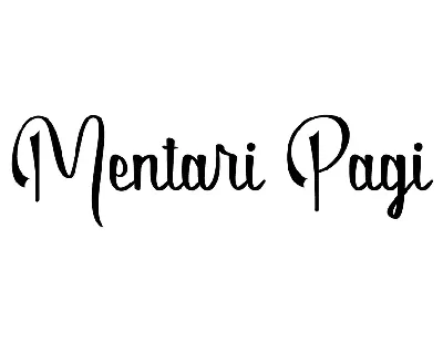 Mentari Pagi Demo font