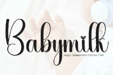 Babymilk Script font