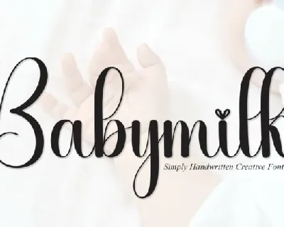 Babymilk Script font