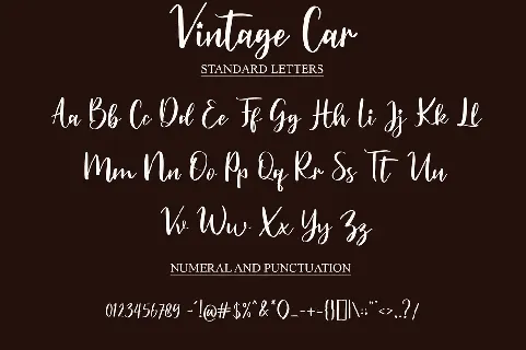 Vintage Car font