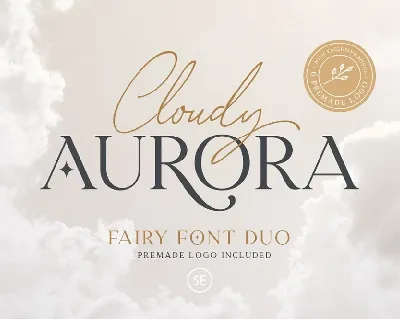 Cloudy Aurora font