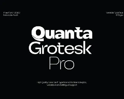 Quanta Grotesk Pro font