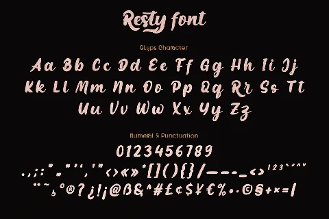 Resty font