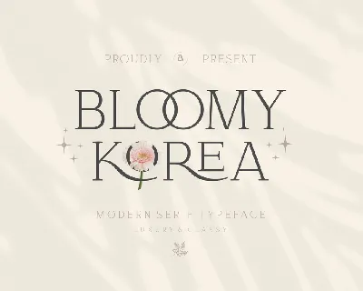 Bloomy Korea font