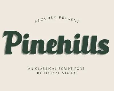 Pinehills font