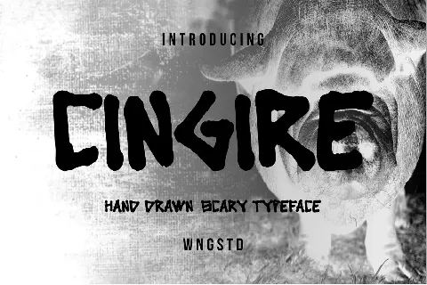 Cingire – Hand drawn scary typeface font