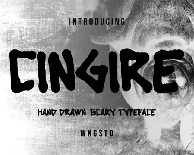 Cingire – Hand drawn scary typeface font