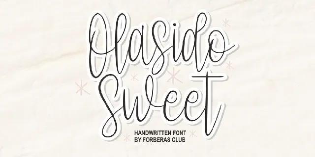 Olasido Sweet Demo font