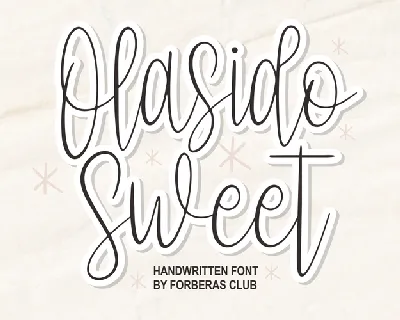 Olasido Sweet Demo font