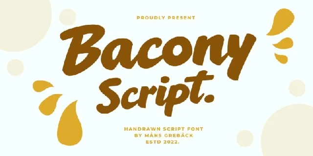 Bacony Script font