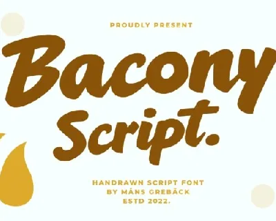 Bacony Script font