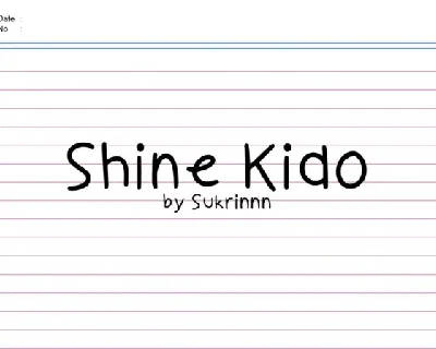 Shine Kiddo Display font