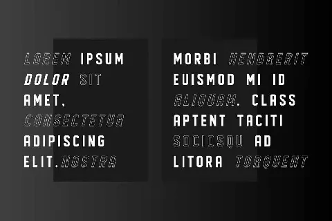 Displayed Typeface font