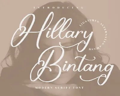 Hillary Bintang â€“ Modern Script font