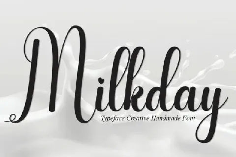 Milkday Script Typeface font