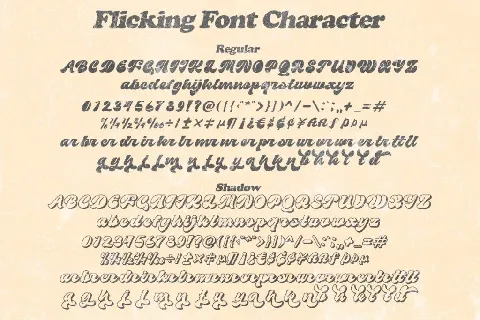 Flicking DEMO font