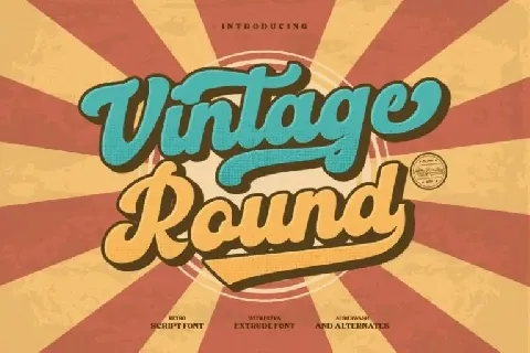 Vintage Round font