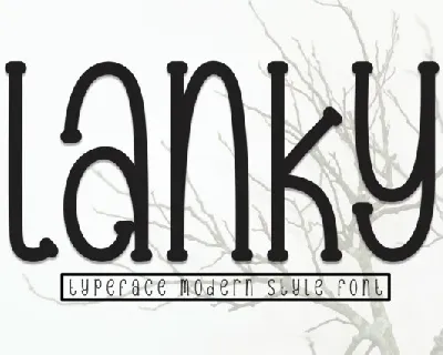 Lanky Display font