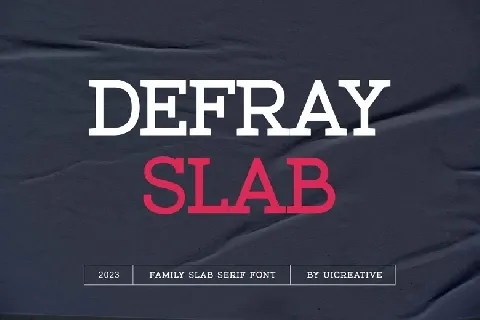 Defray Slab Family font