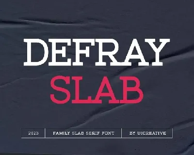 Defray Slab Family font