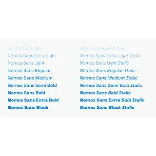 Nomos Sans Family font