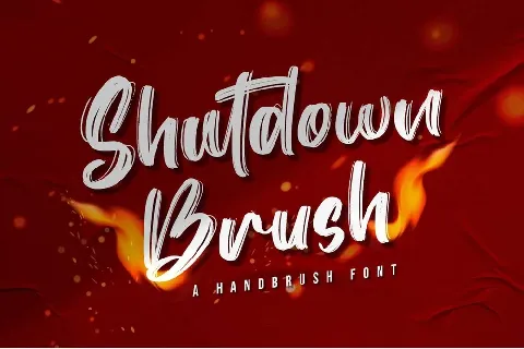 Shutdown Brush font