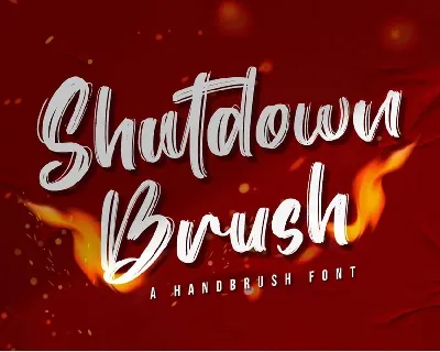 Shutdown Brush font