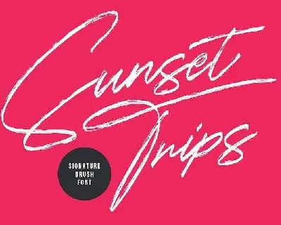 Sunset Trips Brush Script font