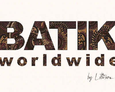 BATIK WORLDWIDE_PERSONAL USE font