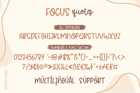 Focus Quotes font