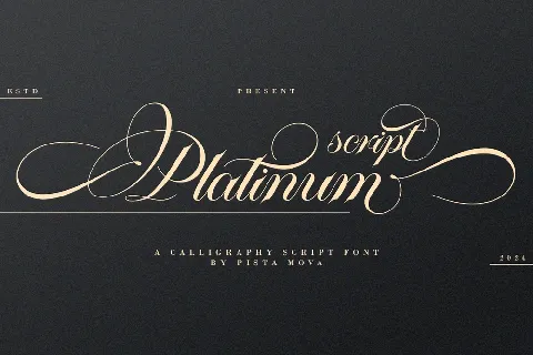 Platinum script font