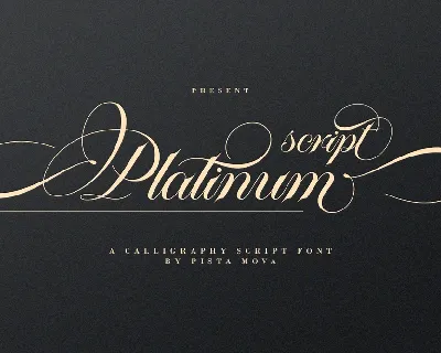 Platinum script font